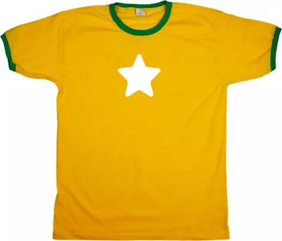 Buy Star Ringer T-Shirt - Curved, Indie, 90s, 00s, Punk, Various Colours • 17.99£