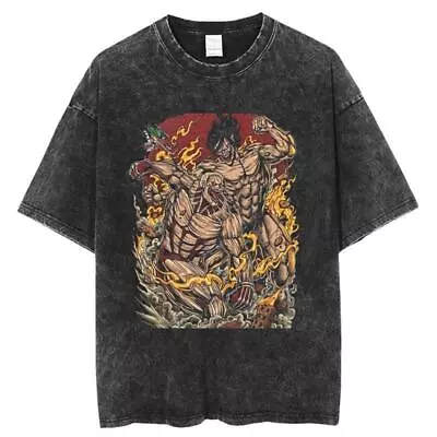 Buy Attack On Titan AOT Vintage T-shirts Anime Unisex Men Women Cosplay Tees Summer • 27.02£