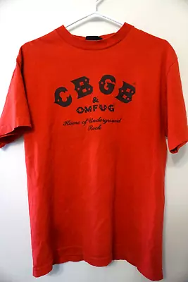 Buy Vintage CBGB OMFUG T Shirt Medium Red Underground NYC Grunge Punk Rock 90s Y2K • 32.72£