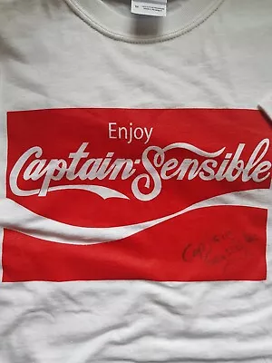 Buy The Damned Signed Captain Sensible  T Shirt • 40£