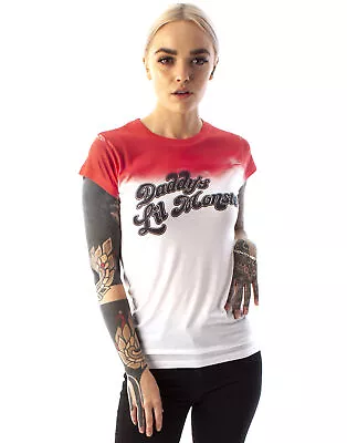 Buy DC Comics White Harley Quinn Short Sleeved T-Shirt (Womens) • 16.95£