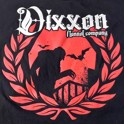 Buy Dixxon Flannel Graphic Tee Dracula Nosferatu Bat King Men 2X Black Made USA • 17.50£