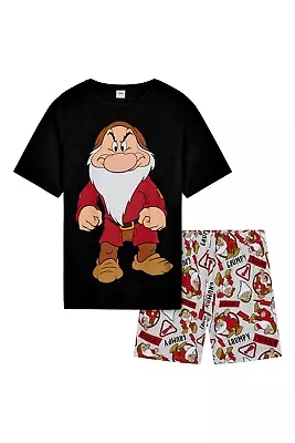 Buy Disney Mens Grumpy Pyjama Set 2 Piece T-Shirt & Shorts Sleepwear Nightwear • 18.49£