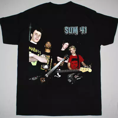 Buy Sum 41 Band Members Music Black T-Shirt Cotton All Size JK418 • 20.53£