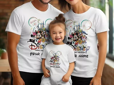 Buy Personalized Disneyland , Family Matching Disney Trip Gift ,  Unisex T-Shirt Top • 12.99£