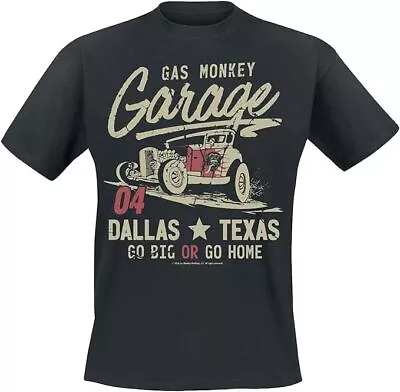 Buy SALE - Officially Licensed Gas Monkey Garage  - Go Big Or Go Home Mens T-Shirt • 7.99£
