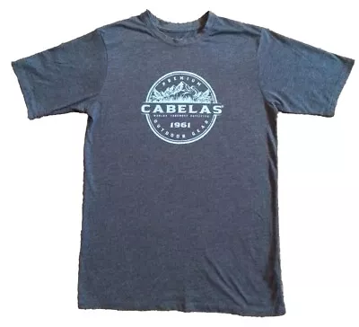 Buy Cabelas Worlds Foremost Outfitter Logo Graphic T Shirt Mens S Small Gray  • 6.35£