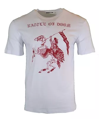 Buy New Mcq Rattle Of Doom Fear Nothing T-shirt White & Red Alexander Mcqueen Rare • 59.99£
