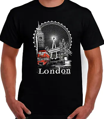Buy Souvenir  London Eye Art Design GIFT-PRESENT-BIRTHDAY UNISEX COTTON T.shirts • 9.99£