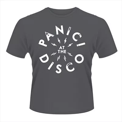 Buy Panic At The Disco Rotating Bolt Logo Official Mens New Grey T-Shirt • 21.99£