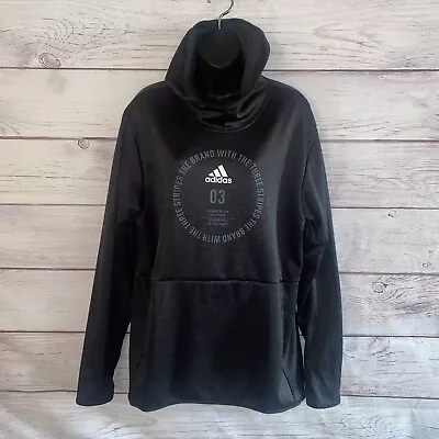 Buy Adidas Hoodie Mens L Black Team Issue Badge Of Sport Pullover Graphic Climawarm • 18.66£