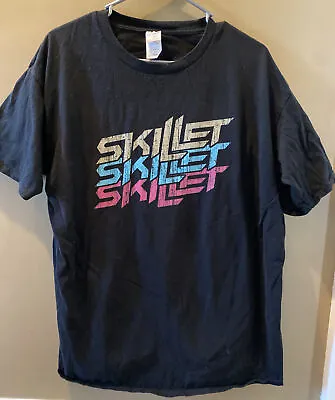 Buy Skillet Black Graphic Band Tee Crew Neck T-Shirt Men’s Sz 2XL Short Sleeve • 20.41£