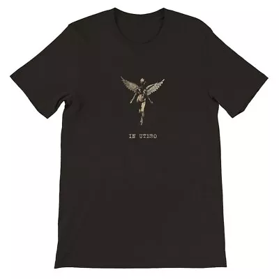 Buy In Utero Monochrome Premium Unisex Crewneck T-shirt - A Grunge Icon Reimagined • 25.62£