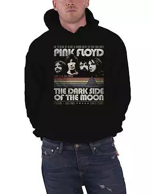 Buy Pink Floyd Hoodie Dark Side Of The Moon Retro Stripes Official Mens Pullover S • 29.95£
