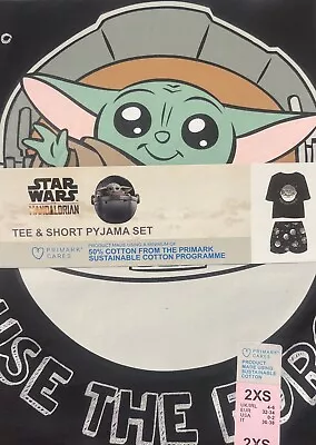 Buy Disney Mandalorian Baby Yoda Shorts Pyjama Set UK Size 4-20 • 16.99£