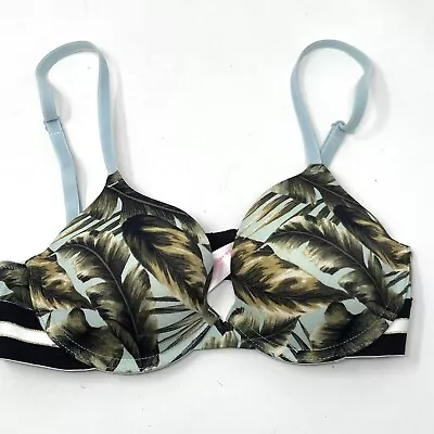 Buy PINK Victoria’s Secret Wear Everywhere Lightly Lined T Shirt Bra 32B Palm Leaf • 10.08£