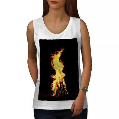 Buy Wellcoda Bonfire Fire Night Burning Womens Tank Top • 17.99£