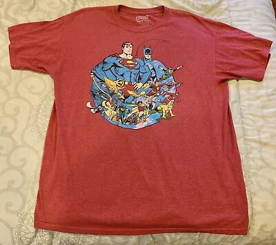 Buy 🔥 Classic DC Comics JLA XL T-shirt Batman Superman SHAZAM Family Flash Robin GL • 10.11£