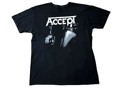 Buy Vintage Accept Heavy Metal Band Tee Shirt Jersey Size M • 32.52£