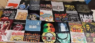 Buy Lot Of 328 Concert & Band T-shirts Tees Rock Pop Country Metal Rap Vintage Repr • 271.52£