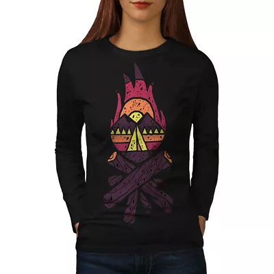 Buy Wellcoda Camping Bonfire Nature Womens Long Sleeve T-shirt • 21.99£