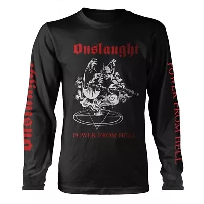 Buy Onslaught 'Power From Hell' Black Long Sleeve T Shirt - NEW • 24.99£