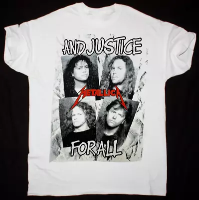 Buy Metallica Band And Justice For All White T-shirt1 • 17.73£