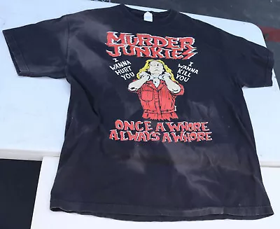 Buy RARE Vintage Murder Junkies GG Allin Once A Whore Original T-Shirt XL • 210.06£