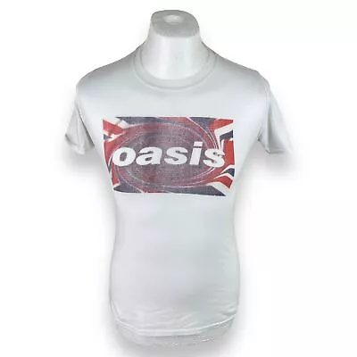 Buy Oasis T Shirt White Small Indie Britpop Liam Gallagher Noel Gallagher • 30£