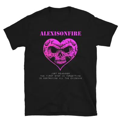 Buy ALEXISONFIRE Pink Heart Skull .44 Caliber Love Letter Hardcore Band T-Shirt • 24.25£