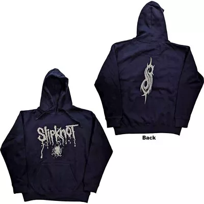 Buy Slipknot 'Splatter' Navy Blue Pullover Hoodie - NEW OFFICIAL • 29.99£
