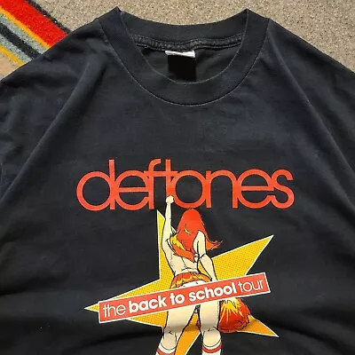 Buy Vintage Deftones T Shirt X-Large Back To School 2001 Tour Tee  • 1,120.32£