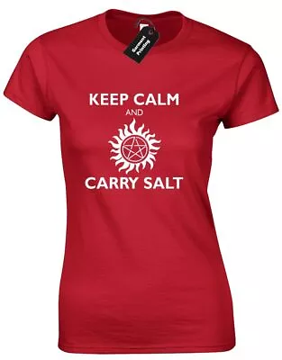 Buy Keep Calm And Carry Salt Ladies T Shirt Supernatural Winchester Castiel Brothers • 8.99£