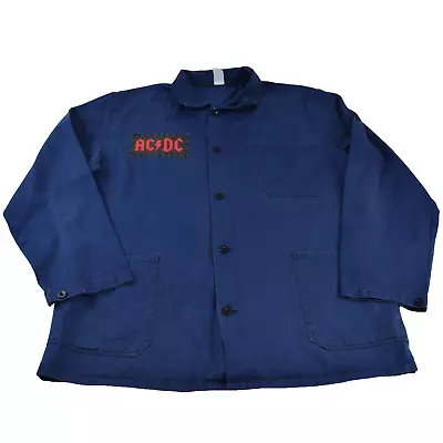 Buy Vtg French AC~DC EU Worker CHORE Work Shirt Jacket Sz XL #292 WORN VTG • 29.99£