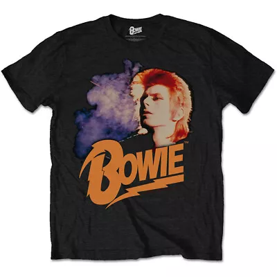 Buy David Bowie Retro Bowie Official Mens Black T-Shirt Vintage Ziggy Flash Medium • 9.95£