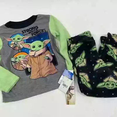 Buy New Star Wars Boy Baby Yoda Grogu Mandalorian Cozy Pajama Set Disney Size 6 • 10.11£