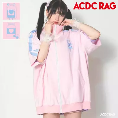 Buy ACDC RAG Blood Transfusion Pink Short Sleeve Jacket Kawaii Harajuku Japan NWT • 72.81£