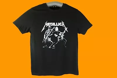 Buy New Black T Shirt Soft Jersey Cotton DTF Transfer Print METALLICA (various Sizes • 10£