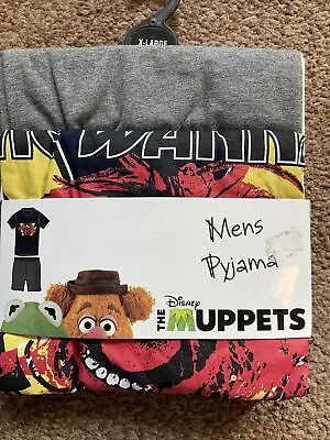 Buy Mens Disney Shorts Pyjama Set The Muppets Animal, The Frenzied Monster Size XL • 15£