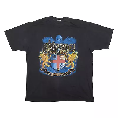 Buy CYGNUS Saxon Mens Band T-Shirt Black USA XL • 64.99£