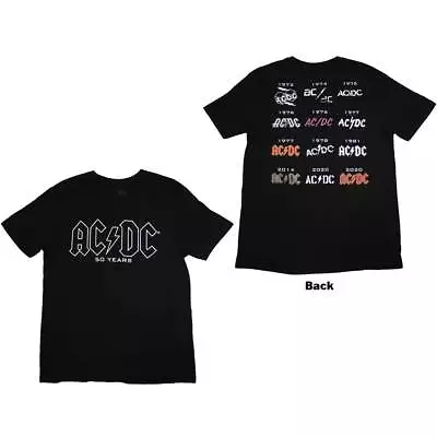 Buy AC/DC Unisex T-Shirt: Logo History (Back Print) (Large) • 18.27£