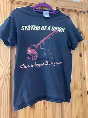 Buy System Of A Down Band T-shirt - Mine Is Bigger Than Yours Vintage Black Size S • 10£