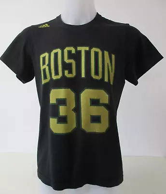 Buy ADIDAS NBA T-Shirt, Boston, Short Sleeve, Cotton, Black, Small, Fits 36  Chest • 16£