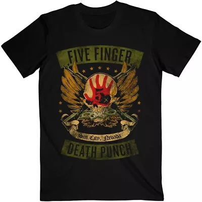 Buy Five Finger Death Punch T Shirt Locked And Loaded New Official Unisex Tee Black • 24.99£