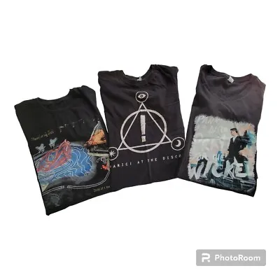 Buy PANIC AT THE DISCO! T-Shirt Lot Of 3 XS-M Rock Band Tee Death Of Bachelor Pray • 10.75£