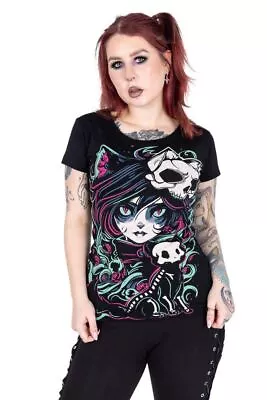 Buy Cat Demon Tee By Cupcake Cult Gothic Fashion Goth Top Womens Alternative T-Shirt • 19.99£