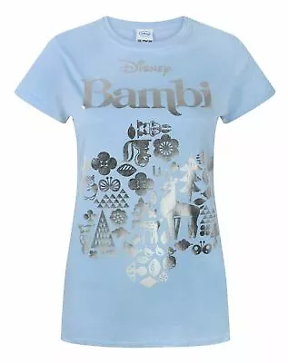 Buy Disney Blue Bambi Short Sleeved T-Shirt (Womens) • 14.95£
