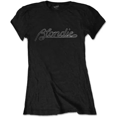 Buy Ladies Blondie Debbie Harry Diamante Logo Official Tee T-Shirt Womens Girls • 14.99£