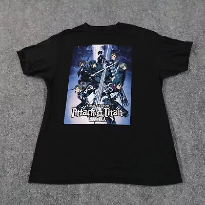 Buy Attack On Titan Shirt Mens L Black Final Season Anime Manga TV Show 9000 • 7.43£
