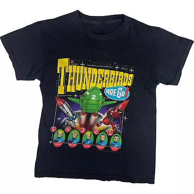 Buy Vintage 1991 Thunderbirds Are Go Single Stitch T-shirt Black Medium • 64.99£